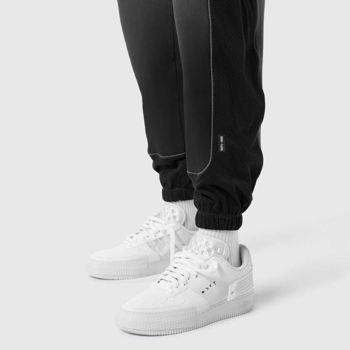 1120. Tech-Terry™ Mesh Panel Sweats - Black "Blade TD" | ASRV