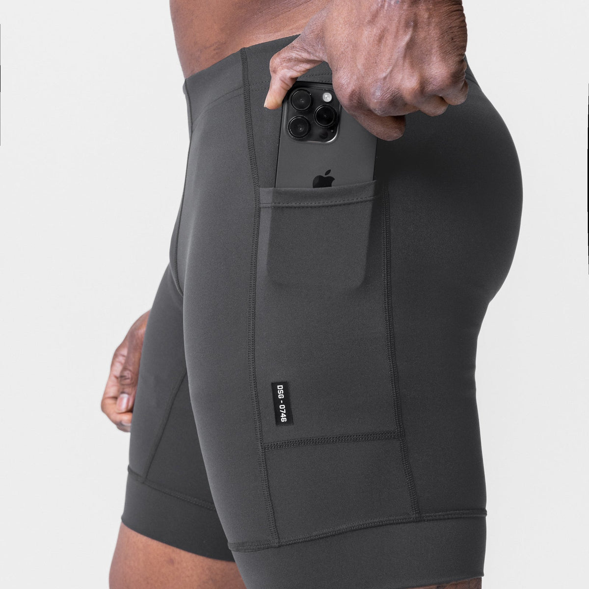 0746. WarpFlexx® Side Pocket 1/2-Length Legging - Space Grey | ASRV