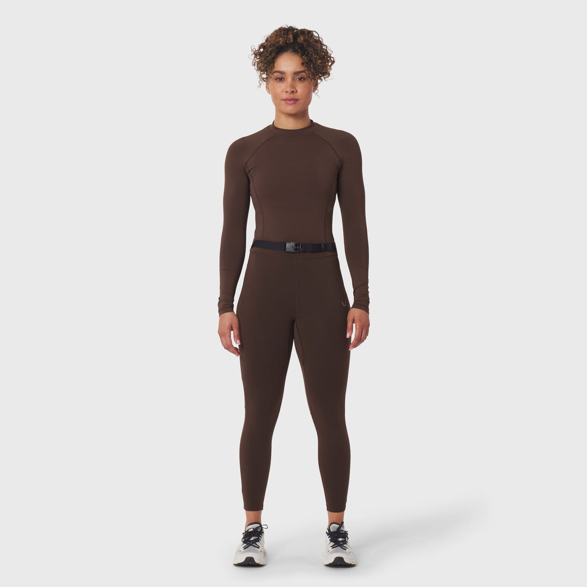W059. Hybrid Belt-Pack Run Legging - Dark Earth | ASRV