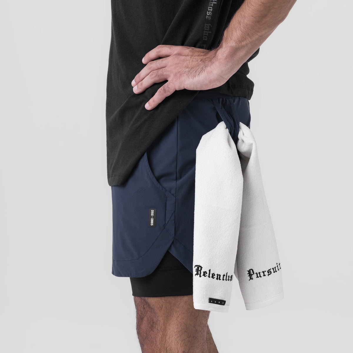 0865. Tetra-Lite® 5" Liner Short - Navy "Wings"/Black | ASRV
