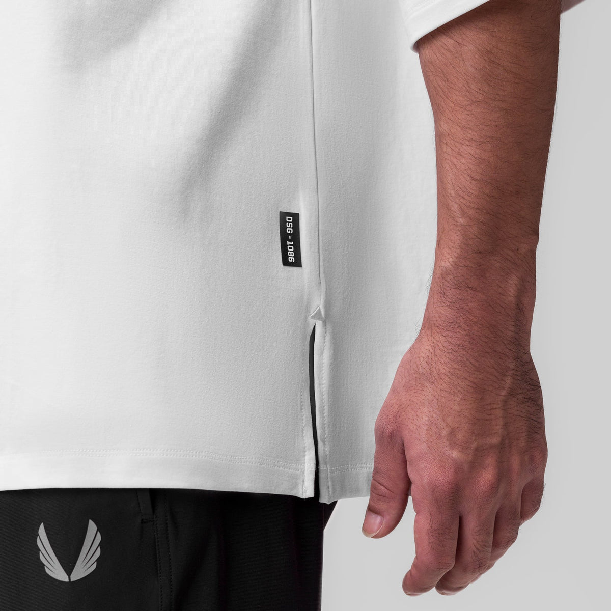 1086. Supima® 3/4-Sleeve Oversized Tee - White | ASRV