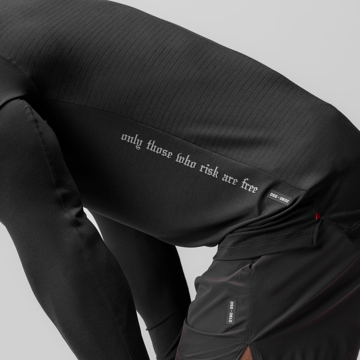 0832. 3D-Lite® 2.0 Fitted Long Sleeve - Black "OTWR" | ASRV