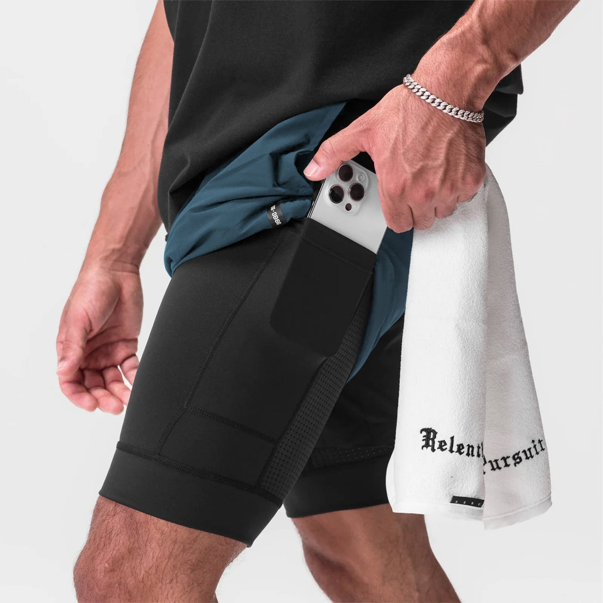 0866. Tetra-Lite® 7" Liner Short - Storm "Wings"/Black | ASRV