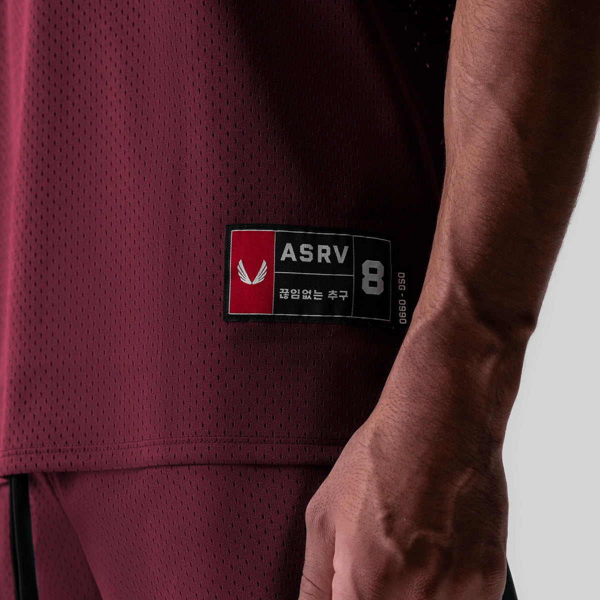 0990. Ion-Mesh Basketball Jersey - Crimson | ASRV