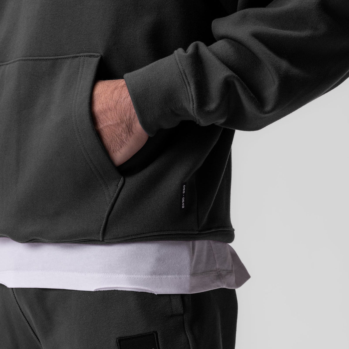 0648. Tech-Terry™ Hoodie - Space Grey "Space Bracket" | ASRV