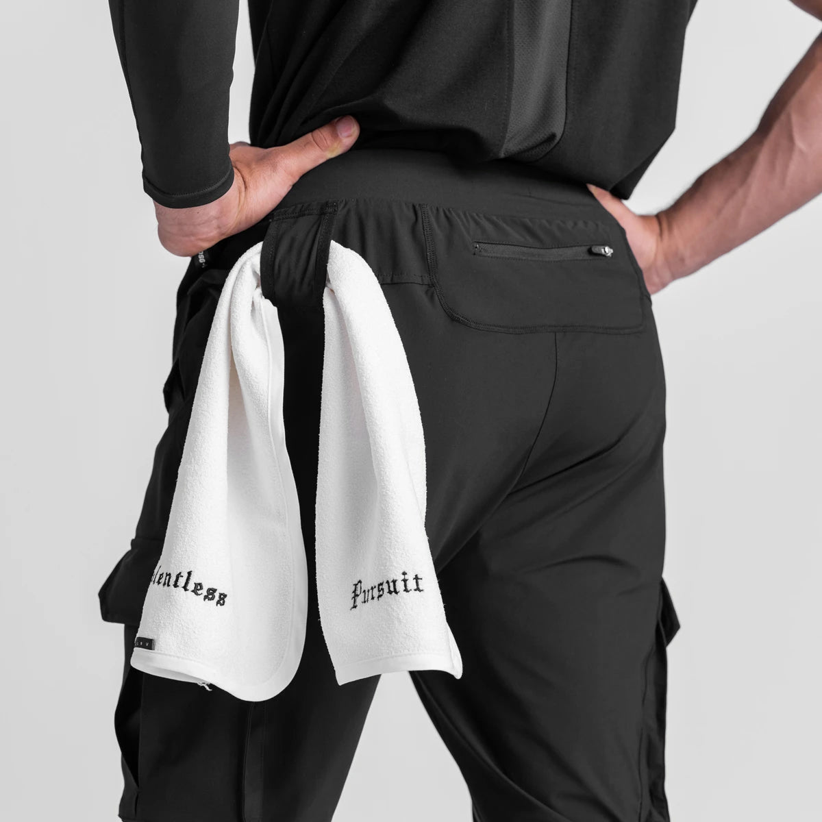 0437. Tetra-Lite® Cargo High Rib Jogger - Black | ASRV