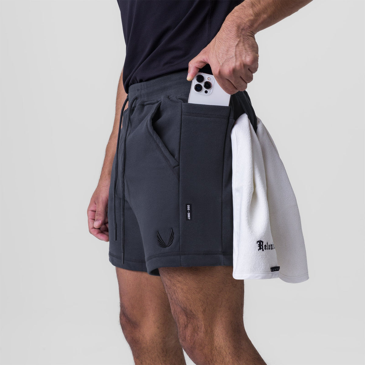 0867. Tech-Terry™ Sidelock Sweat Short - Navy | ASRV