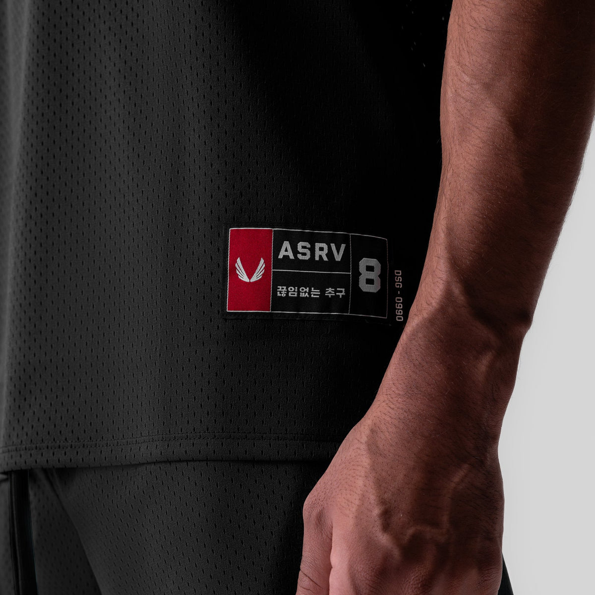 0990. Ion-Mesh Basketball Jersey - Black | ASRV
