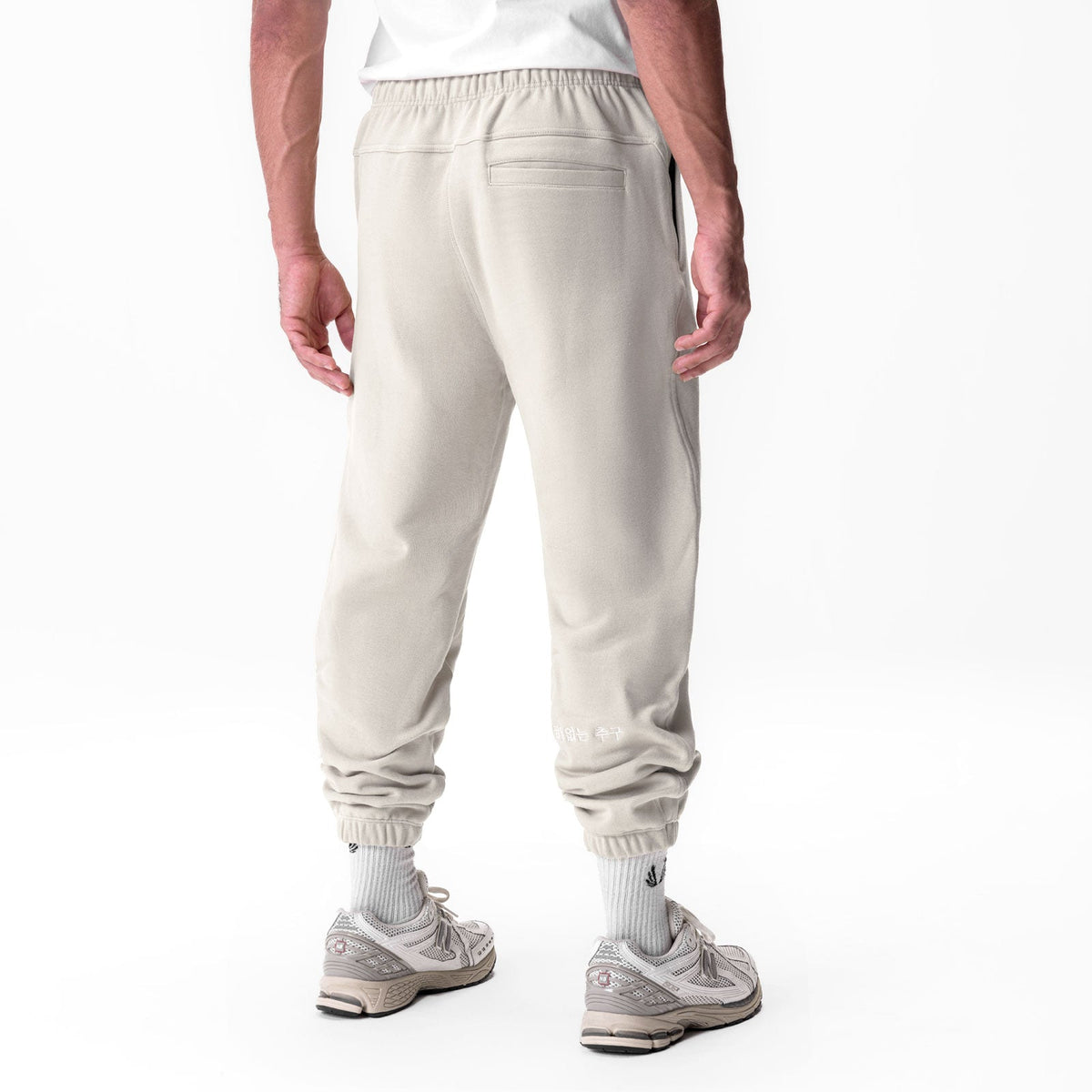 0655. Tech-Terry™ Oversized Sweats - Ivory Cream "Emblem" | ASRV