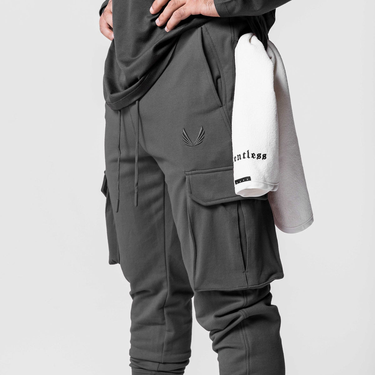0654. Tech-Terry™ Cargo High Rib Jogger - Space Grey | ASRV