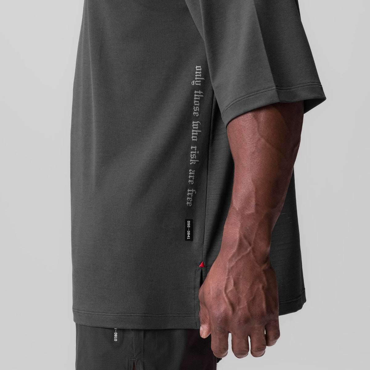 0841. 3D-Lite® 2.0 3/4-Sleeve Oversized Tee - Space Grey "OTWR" | ASRV