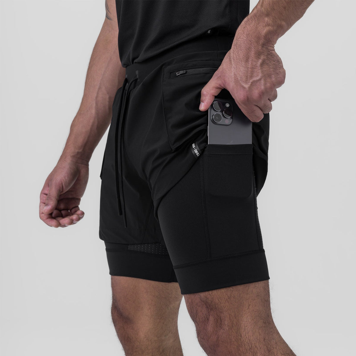 0651. Tetra-Lite® 5" Liner Cargo Short - Black | ASRV