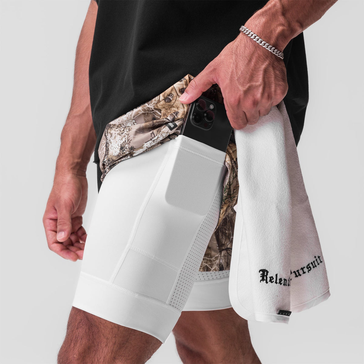 0866. Tetra-Lite® 7" Liner Short - Realtree® Camo / White / White "Win | ASRV