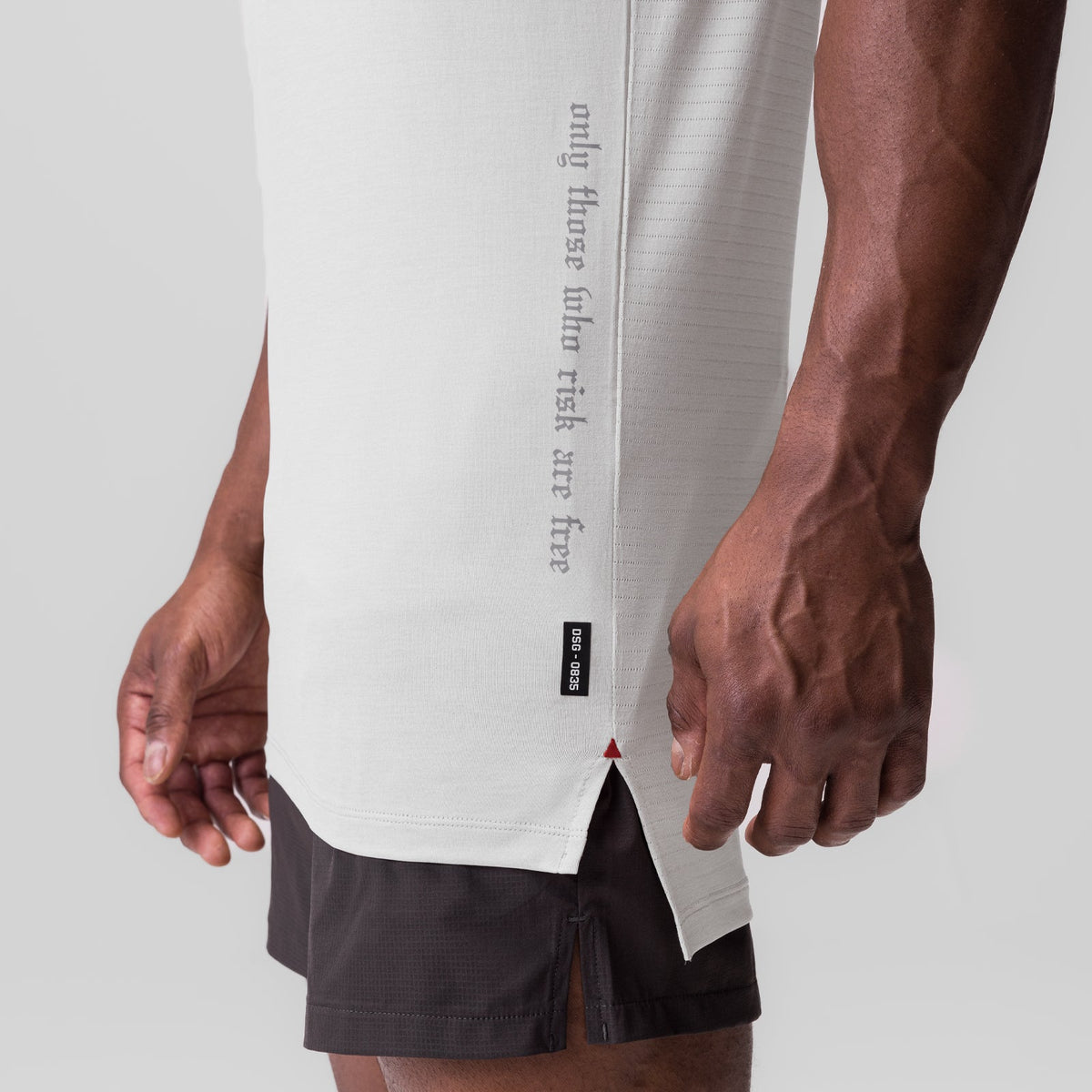 0835. 3D-Lite® 2.0 Drop Hem Tank - White "OTWR" | ASRV