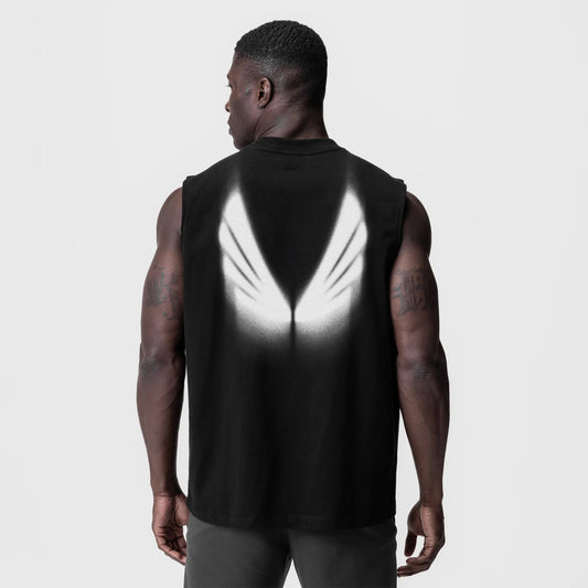 0807. Tech Essential™ Relaxed Cutoff - Black "Signal Lost" | ASRV