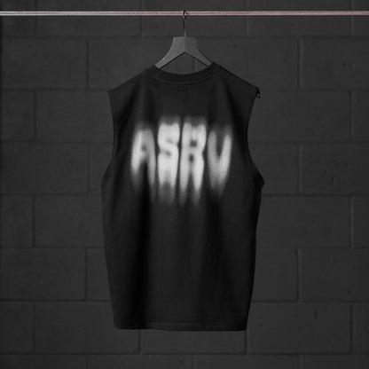 0807. Tech Essential™ Relaxed Cutoff - Black "Motion Blur" | ASRV