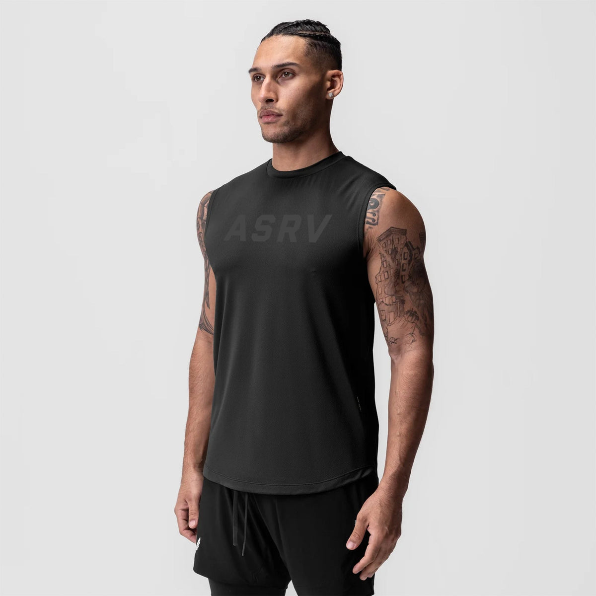 0757. AeroSilver® Cutoff Tank - Black "ASRV" | ASRV
