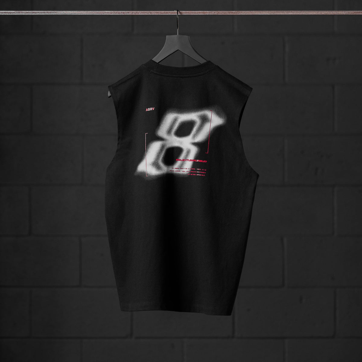 0807. Tech Essential™ Relaxed Cutoff - Black "Infinite Mindset" | ASRV