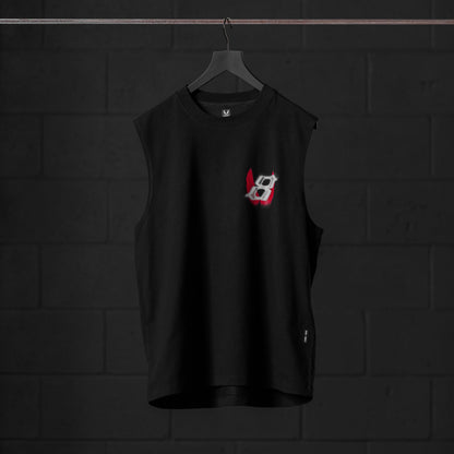 0807. Tech Essential™ Relaxed Cutoff - Black "Infinite Mindset" | ASRV