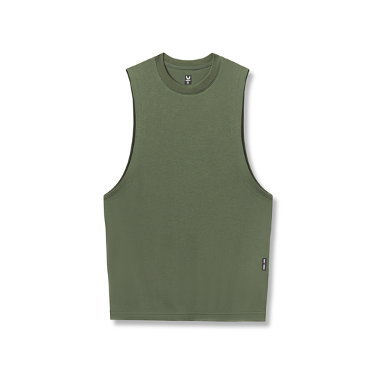 0926. Supima® Muscle Tank - Olive | ASRV