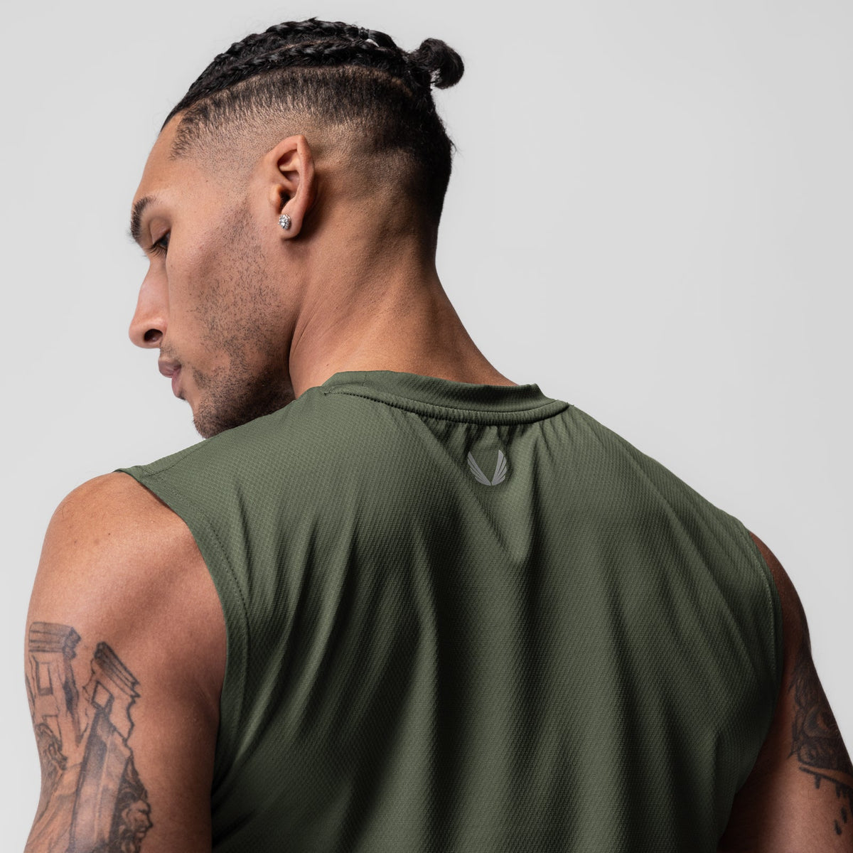 0757. AeroSilver® Cutoff Tank - Olive | ASRV