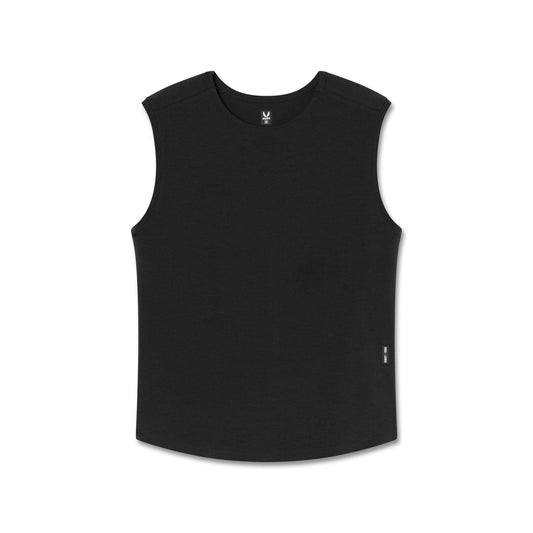 1060. Creora® Cotton Modal Cutoff Tank - Black | ASRV