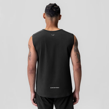 1060. Creora® Cotton Modal Cutoff Tank - Black | ASRV