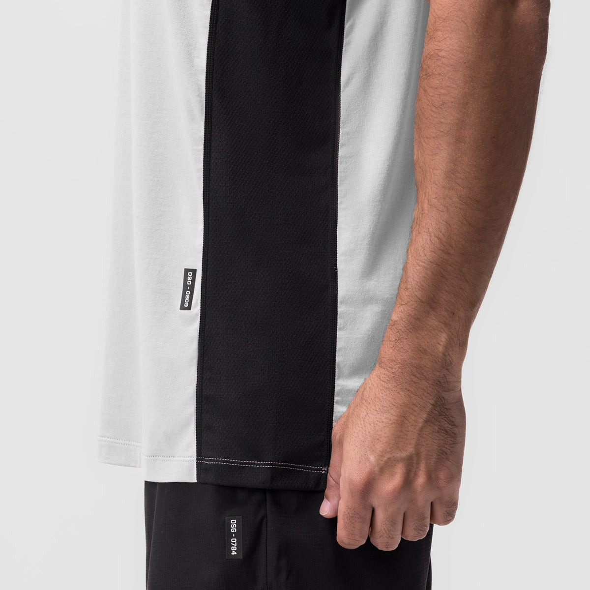 0809. Supima® Mesh Panel Training Singlet - White | ASRV