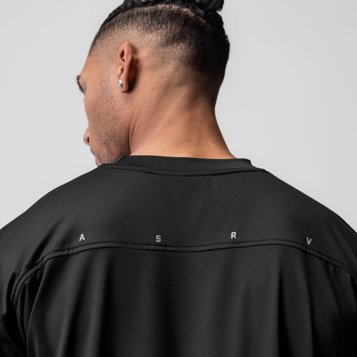 0822. AeroSilver® Oversized Tee - Black | ASRV