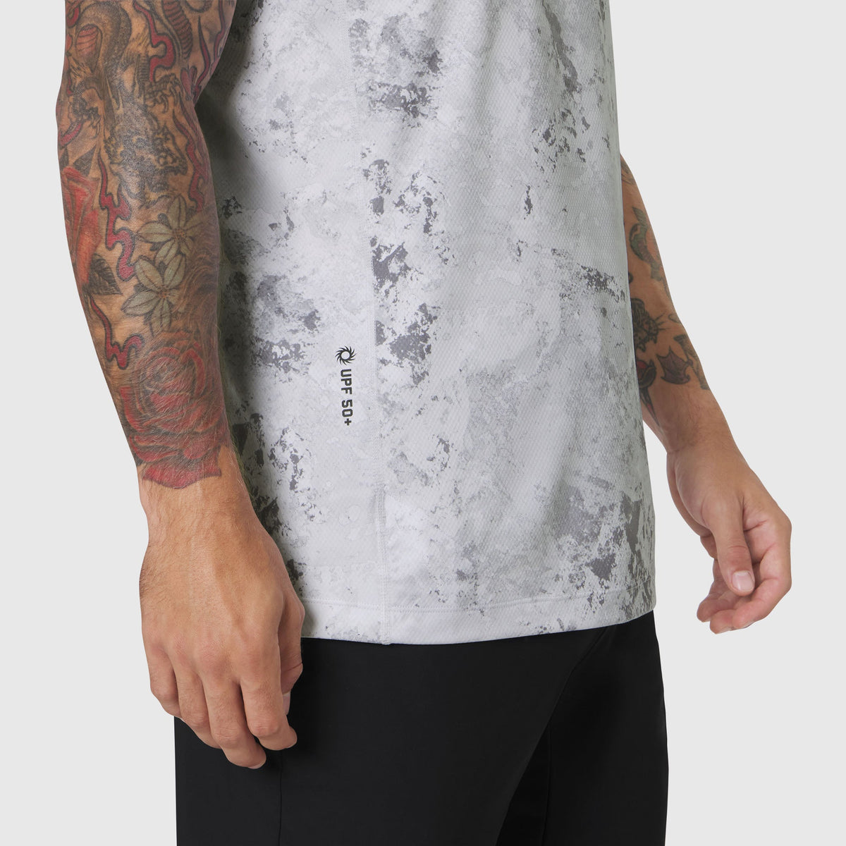 1191. AEROSILVER® UPF50+ Run Tee - Sedona Snow Camo | ASRV