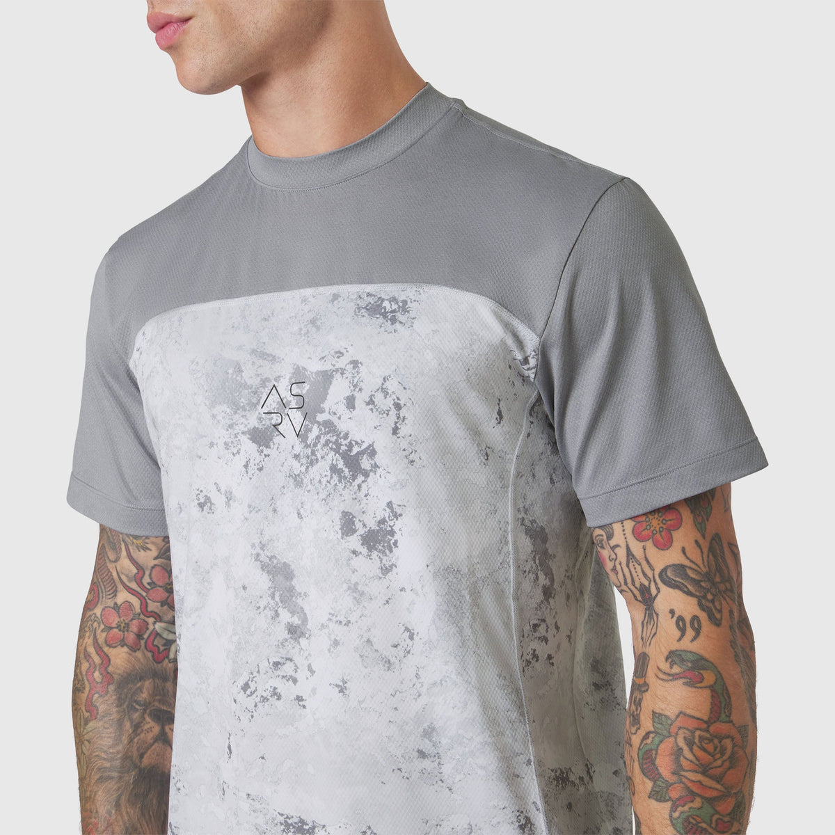 1191. AEROSILVER® UPF50+ Run Tee - Sedona Snow Camo | ASRV