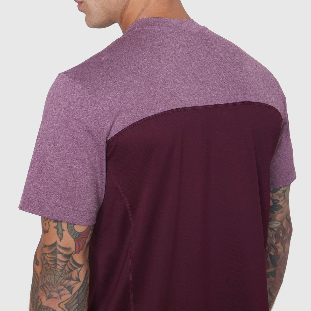 1191. AEROSILVER® UPF50+ Run Tee - Merlot | ASRV