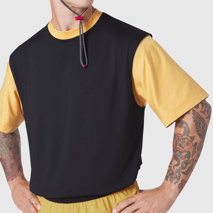 1186. SUPIMA® Ice-Skin™ Reversible Tee - Amber/Black | ASRV