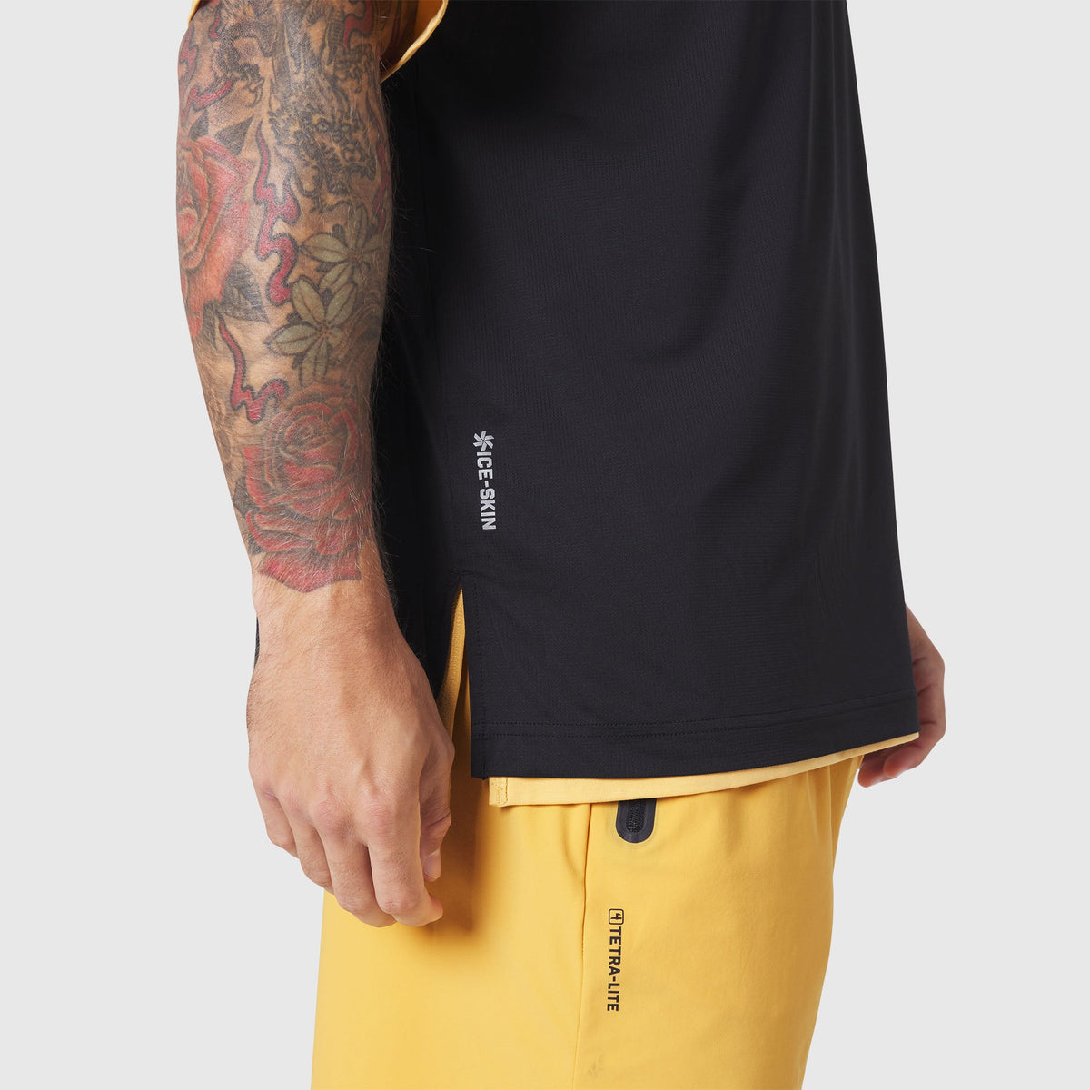 1186. SUPIMA® Ice-Skin™ Reversible Tee - Amber/Black | ASRV