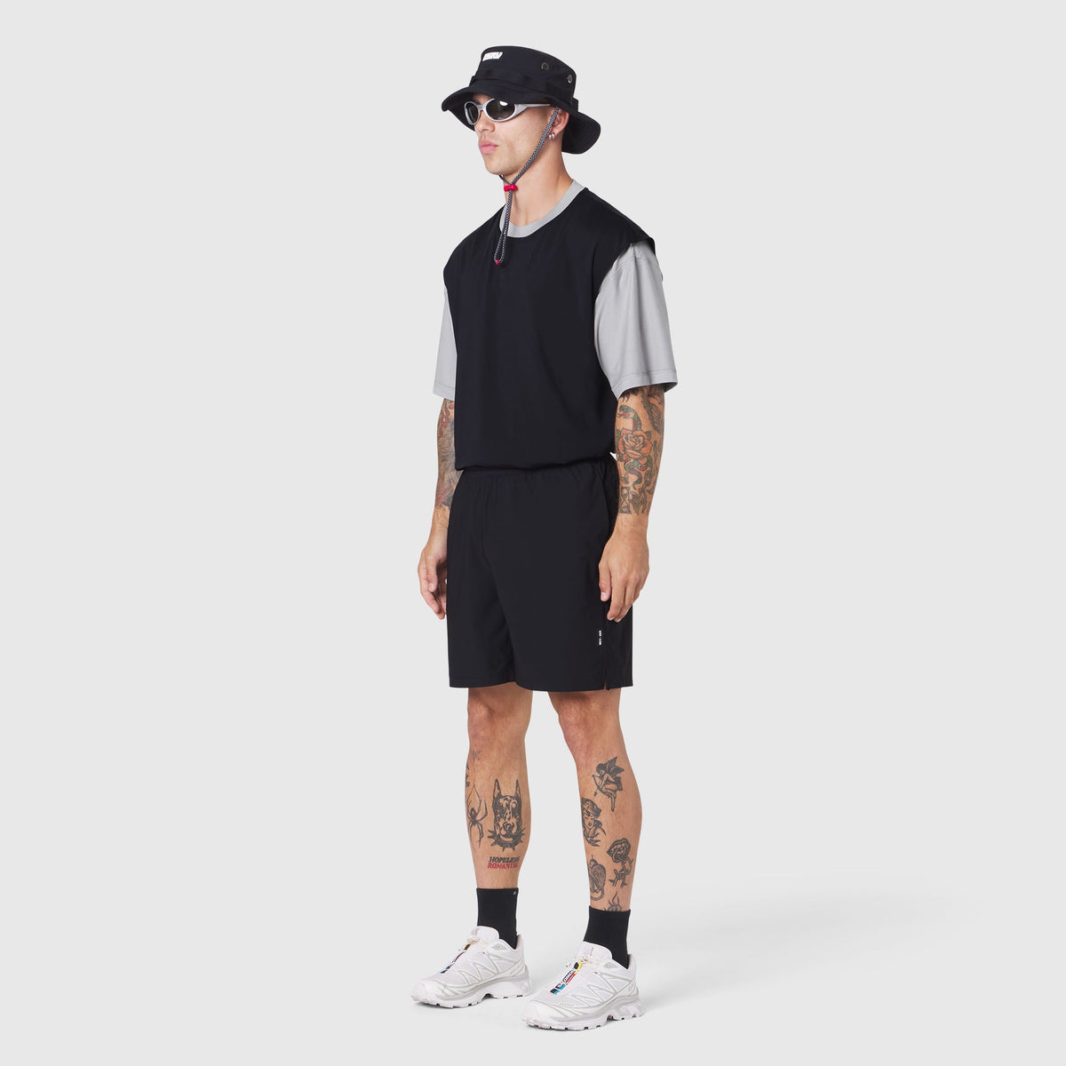1186. SUPIMA® Ice-Skin™ Reversible Tee - Slate Grey/Black | ASRV