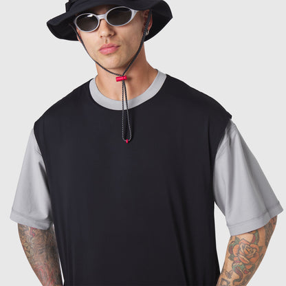 1186. SUPIMA® Ice-Skin™ Reversible Tee - Slate Grey/Black | ASRV