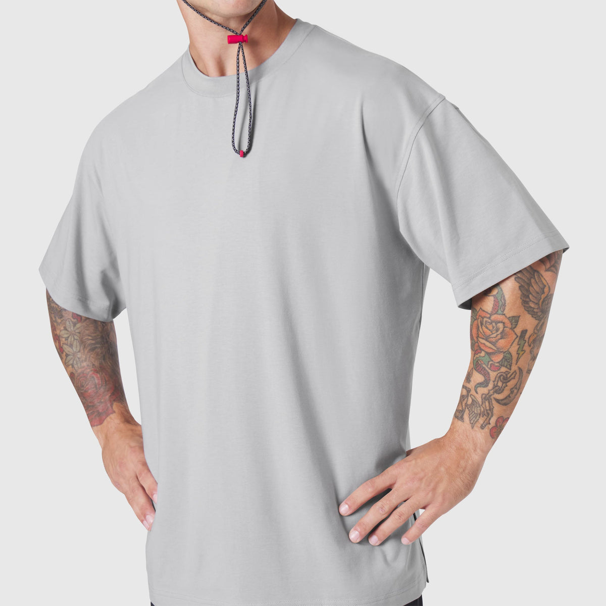 1186. SUPIMA® Ice-Skin™ Reversible Tee - Slate Grey/Black | ASRV