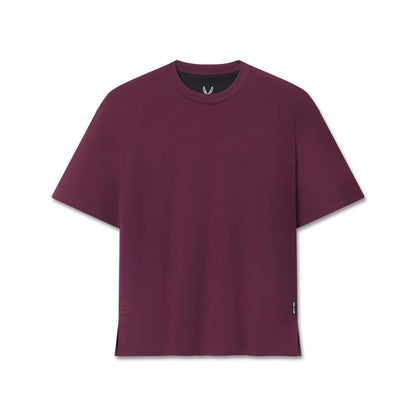 1186. SUPIMA® Ice-Skin™ Reversible Tee - Merlot/Black | ASRV