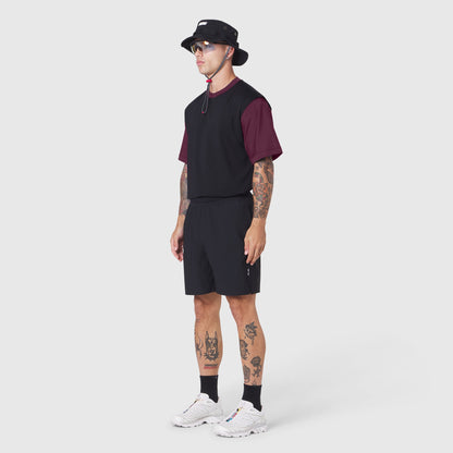 1186. SUPIMA® Ice-Skin™ Reversible Tee - Merlot/Black | ASRV