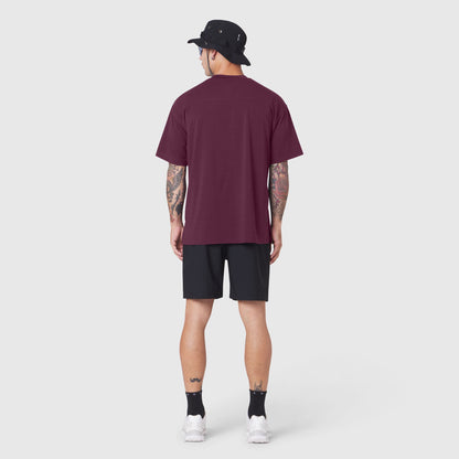 1186. SUPIMA® Ice-Skin™ Reversible Tee - Merlot/Black | ASRV