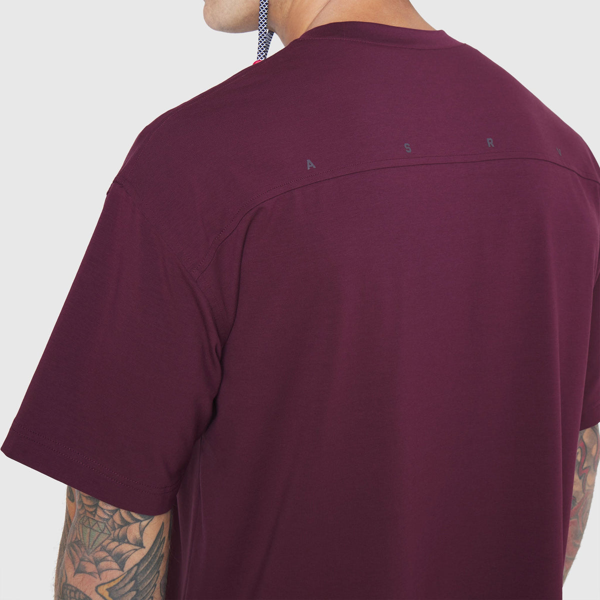 1186. SUPIMA® Ice-Skin™ Reversible Tee - Merlot/Black | ASRV