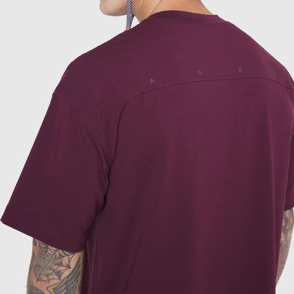 1186. SUPIMA® Ice-Skin™ Reversible Tee - Merlot/Black | ASRV