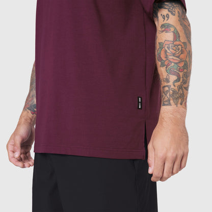 1186. SUPIMA® Ice-Skin™ Reversible Tee - Merlot/Black | ASRV