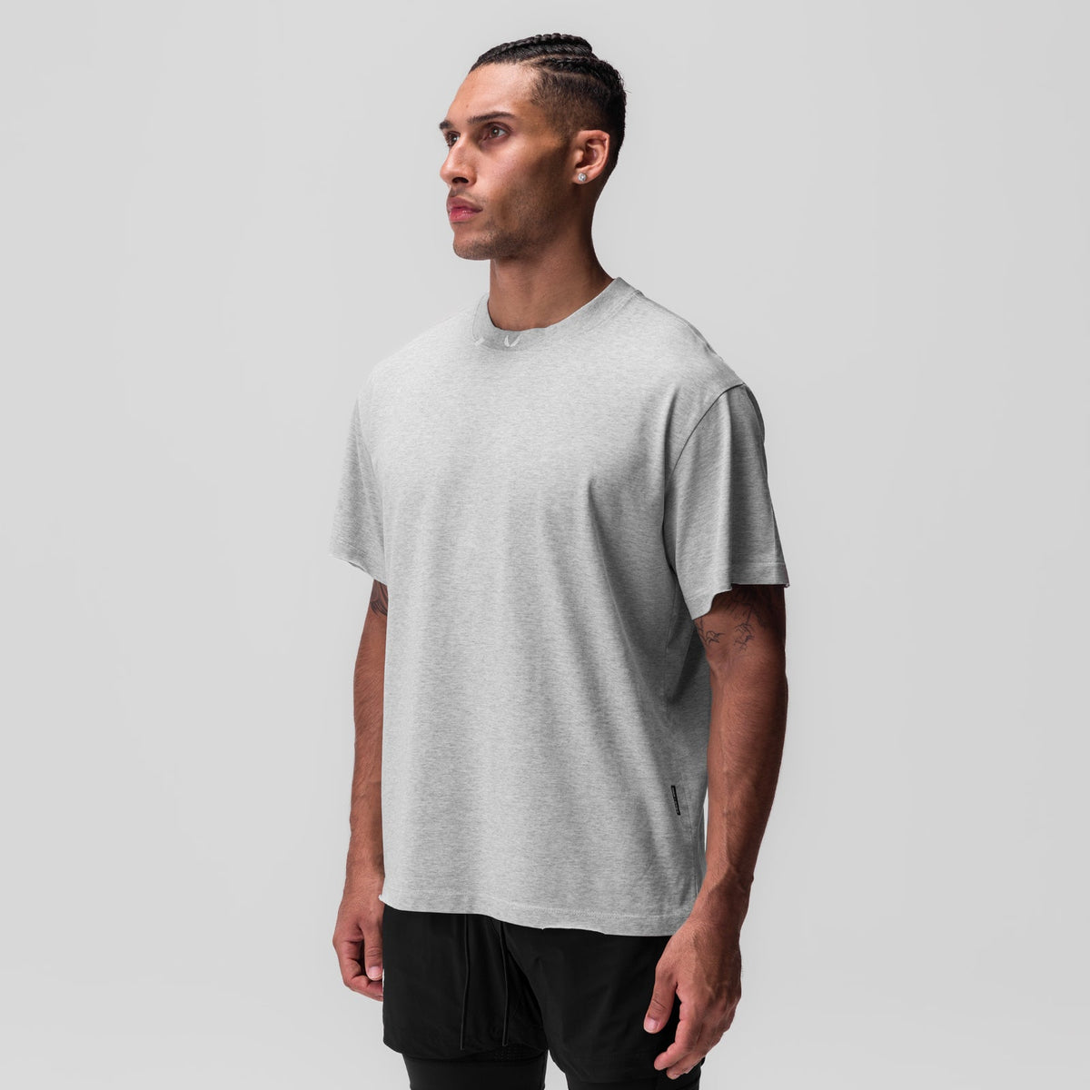 0797. Tech Essential™ Relaxed Tee - Heather Grey | ASRV
