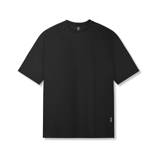 0824. Supima® Oversized Tee - Black | ASRV