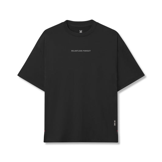 0822. AeroSilver® Oversized Tee - Black "RP" | ASRV