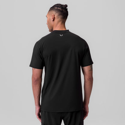 1087. Tetra-Lite® Ice Zip Tee - Black | ASRV