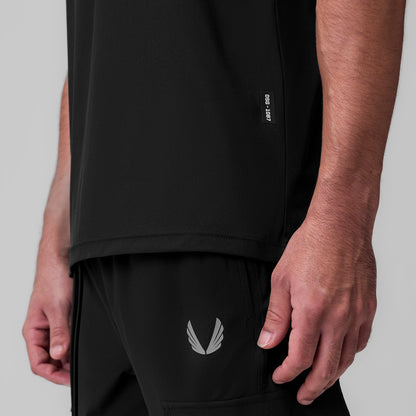 1087. Tetra-Lite® Ice Zip Tee - Black | ASRV