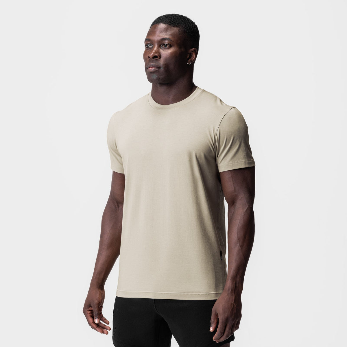 0923. Supima® Essential Tee - Sand Smoke | ASRV