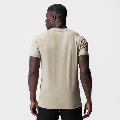 0923. Supima® Essential Tee - Sand Smoke | ASRV